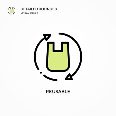 Yeniden kullanılabilir vektör simgesi. Modern vektör illüstrasyon kavramları. Düzenlemesi ve kişiselleştirmesi kolay.