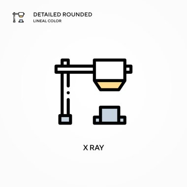X ışını vektör simgesi. Modern vektör illüstrasyon kavramları. Düzenlemesi ve kişiselleştirmesi kolay.