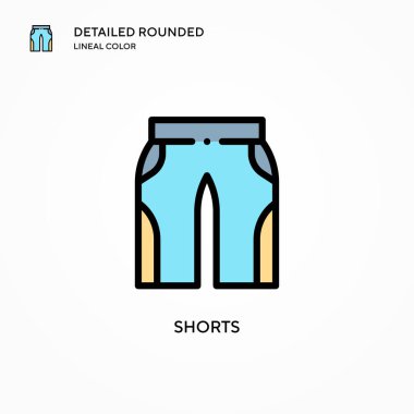 Kısa vektör simgesi. Modern vektör illüstrasyon kavramları. Düzenlemesi ve kişiselleştirmesi kolay.