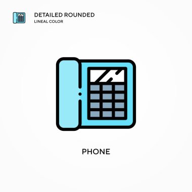 Telefon vektör simgesi. Modern vektör illüstrasyon kavramları. Düzenlemesi ve kişiselleştirmesi kolay.
