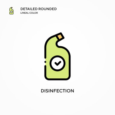Dezenfeksiyon vektör simgesi. Modern vektör illüstrasyon kavramları. Düzenlemesi ve kişiselleştirmesi kolay.