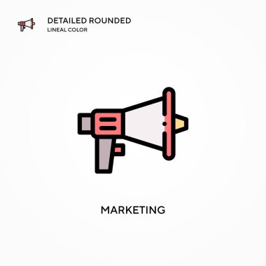 Pazarlama vektör simgesi. Modern vektör illüstrasyon kavramları. Düzenlemesi ve kişiselleştirmesi kolay.