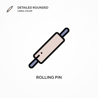 Rolling pin vektör simgesi. Modern vektör illüstrasyon kavramları. Düzenlemesi ve kişiselleştirmesi kolay.