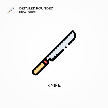 Bıçak vektör simgesi. Modern vektör illüstrasyon kavramları. Düzenlemesi ve kişiselleştirmesi kolay.