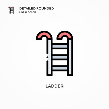 Merdiven vektör simgesi. Modern vektör illüstrasyon kavramları. Düzenlemesi ve kişiselleştirmesi kolay.