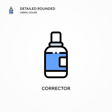 Düzeltici vektör simgesi. Modern vektör illüstrasyon kavramları. Düzenlemesi ve kişiselleştirmesi kolay.
