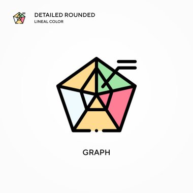 Grafik vektör simgesi. Modern vektör illüstrasyon kavramları. Düzenlemesi ve kişiselleştirmesi kolay.