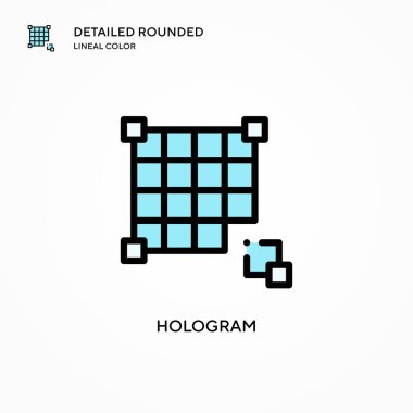 Hologram vektör simgesi. Modern vektör illüstrasyon kavramları. Düzenlemesi ve kişiselleştirmesi kolay.