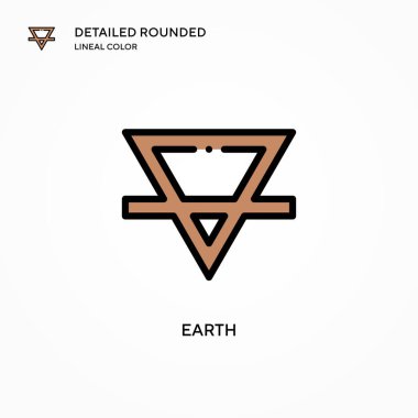 Dünya vektör simgesi. Modern vektör illüstrasyon kavramları. Düzenlemesi ve kişiselleştirmesi kolay.