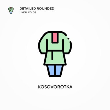 Kosovorotka vektör simgesi. Modern vektör illüstrasyon kavramları. Düzenlemesi ve kişiselleştirmesi kolay.