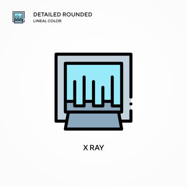 X ışını vektör simgesi. Modern vektör illüstrasyon kavramları. Düzenlemesi ve kişiselleştirmesi kolay.