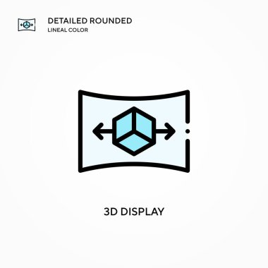 3d vektör simgesini göster. Modern vektör illüstrasyon kavramları. Düzenlemesi ve kişiselleştirmesi kolay.