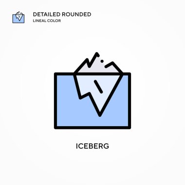 Buzdağı vektör simgesi. Modern vektör illüstrasyon kavramları. Düzenlemesi ve kişiselleştirmesi kolay.