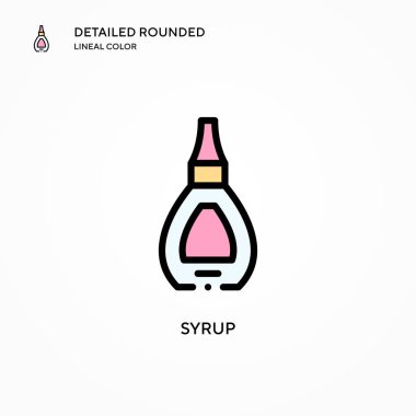 Şurup vektör simgesi. Modern vektör illüstrasyon kavramları. Düzenlemesi ve kişiselleştirmesi kolay.