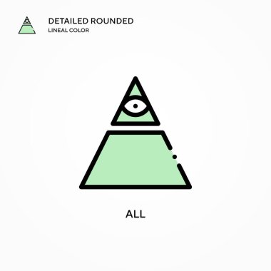 Tüm vektör simgeleri. Modern vektör illüstrasyon kavramları. Düzenlemesi ve kişiselleştirmesi kolay.