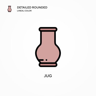 Sürahi vektör simgesi. Modern vektör illüstrasyon kavramları. Düzenlemesi ve kişiselleştirmesi kolay.