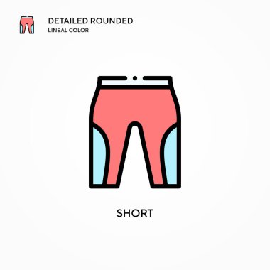 Kısa vektör simgesi. Modern vektör illüstrasyon kavramları. Düzenlemesi ve kişiselleştirmesi kolay.