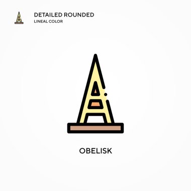 Dikilitaş vektör simgesi. Modern vektör illüstrasyon kavramları. Düzenlemesi ve kişiselleştirmesi kolay.