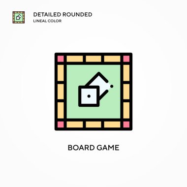 Masa oyunu vektör simgesi. Modern vektör illüstrasyon kavramları. Düzenlemesi ve kişiselleştirmesi kolay.