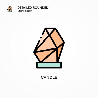 Mum vektör simgesi. Modern vektör illüstrasyon kavramları. Düzenlemesi ve kişiselleştirmesi kolay.