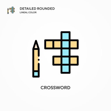 Bulmaca vektör simgesi. Modern vektör illüstrasyon kavramları. Düzenlemesi ve kişiselleştirmesi kolay.