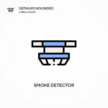 Duman dedektörü vektör simgesi. Modern vektör illüstrasyon kavramları. Düzenlemesi ve kişiselleştirmesi kolay.