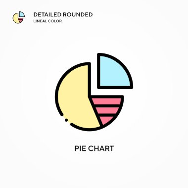 Pasta grafik vektör simgesi. Modern vektör illüstrasyon kavramları. Düzenlemesi ve kişiselleştirmesi kolay.