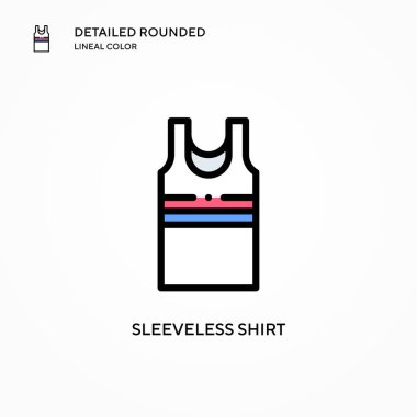 Kolsuz gömlek vektör simgesi. Modern vektör illüstrasyon kavramları. Düzenlemesi ve kişiselleştirmesi kolay.