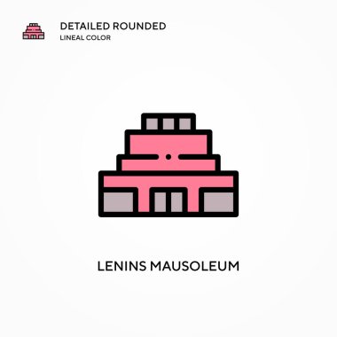 Lenins mozolyum vektör simgesi. Modern vektör illüstrasyon kavramları. Düzenlemesi ve kişiselleştirmesi kolay.