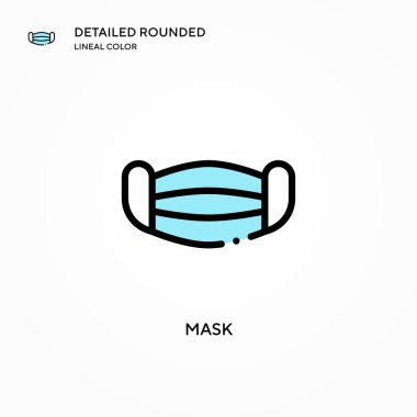 Maske vektör simgesi. Modern vektör illüstrasyon kavramları. Düzenlemesi ve kişiselleştirmesi kolay.