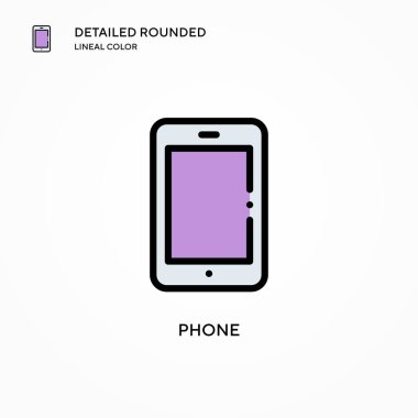 Telefon vektör simgesi. Modern vektör illüstrasyon kavramları. Düzenlemesi ve kişiselleştirmesi kolay.