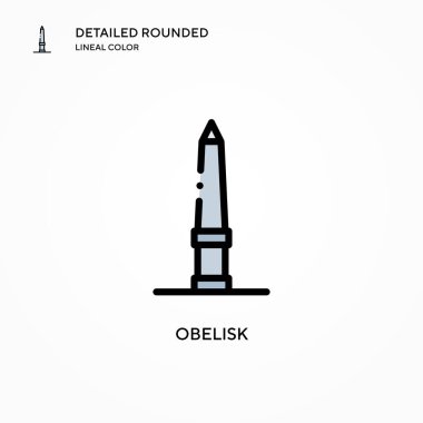 Dikilitaş vektör simgesi. Modern vektör illüstrasyon kavramları. Düzenlemesi ve kişiselleştirmesi kolay.