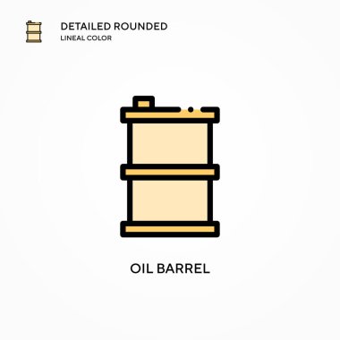 Petrol varili vektör simgesi. Modern vektör illüstrasyon kavramları. Düzenlemesi ve kişiselleştirmesi kolay.