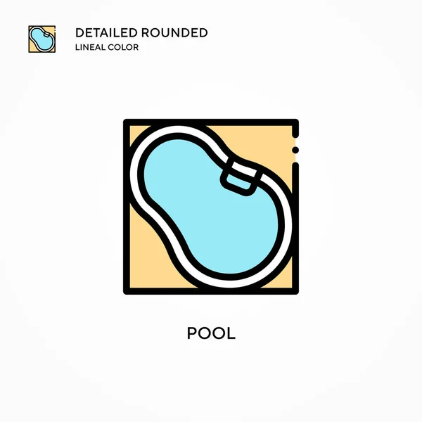 Pool Vector Icon Modern Vector Illustration Concepts Easy Edit Customize — Stock Vector
