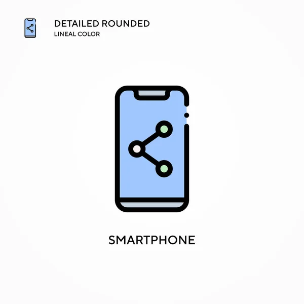 スマートフォンのベクターアイコン 現代のベクトル図の概念 編集とカスタマイズが簡単 — ストックベクタ