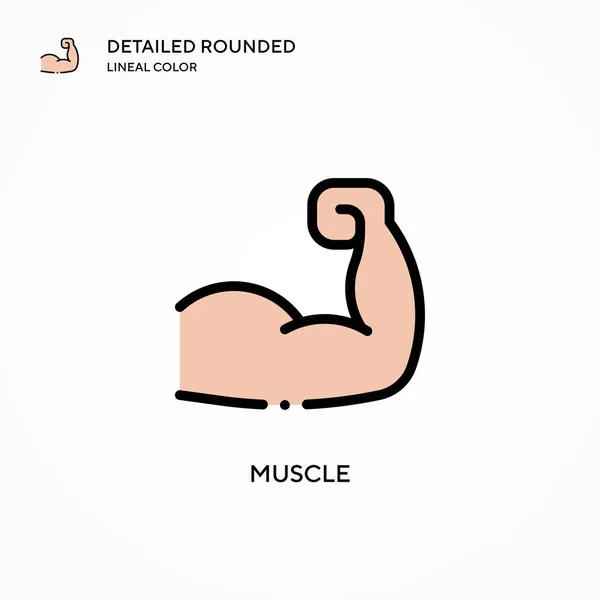 Muscle Vector Icon Modern Vector Illustration Concepts Easy Edit Customize — Stock Vector