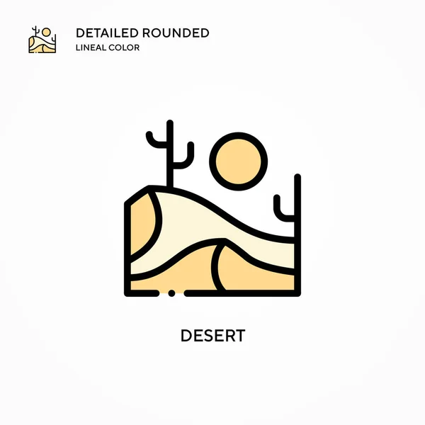 Desert Vector Icon Modern Vector Illustration Concepts Easy Edit Customize — Stock Vector