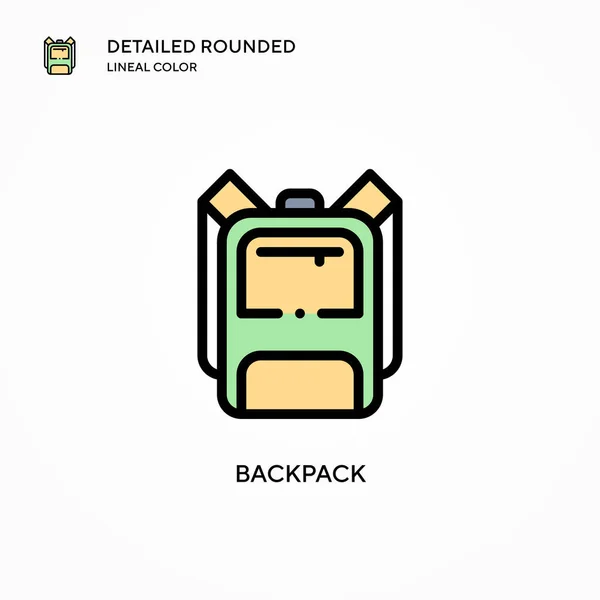 Backpack Vector Icon Modern Vector Illustration Concepts Easy Edit Customize — Stock Vector