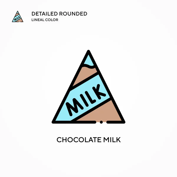 Choklad Mjölk Vektor Ikon Moderna Vektorillustrationer Lätt Att Redigera Och — Stock vektor