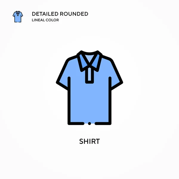 Camisa Vector Icono Conceptos Modernos Ilustración Vectorial Fácil Editar Personalizar — Archivo Imágenes Vectoriales