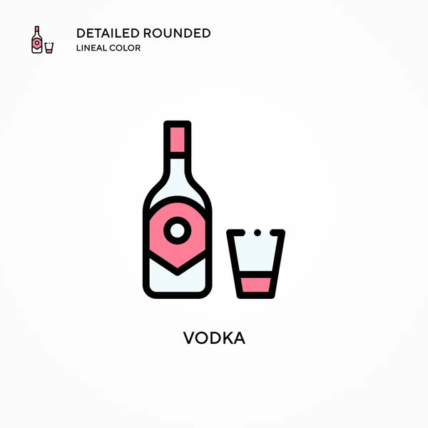 Vodka Vector Icono Conceptos Modernos Ilustración Vectorial Fácil Editar Personalizar — Vector de stock