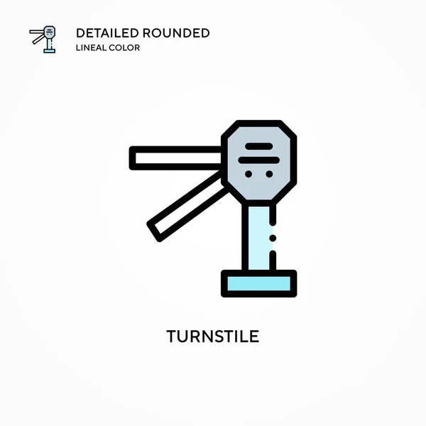 Значок Вектора Турникета Современные Векторные Иллюстрации Простота Редактирования Хранения — стоковый вектор