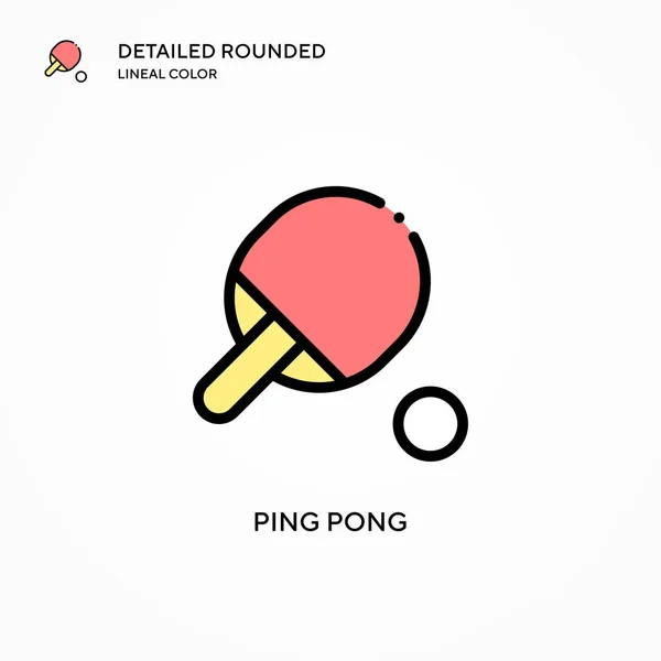 Ping Pong Icono Vector Conceptos Modernos Ilustración Vectorial Fácil Editar — Archivo Imágenes Vectoriales