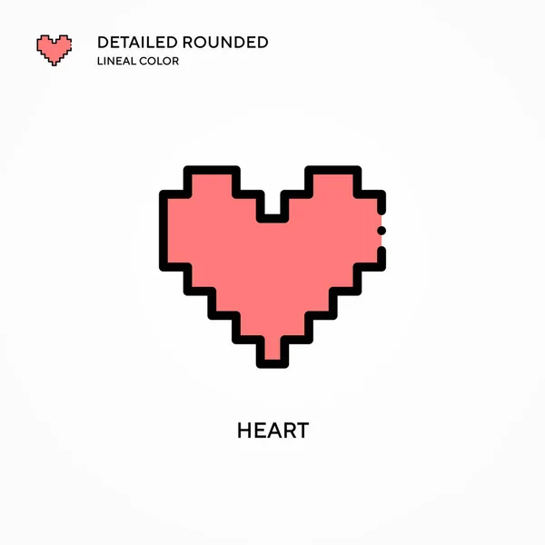 Heart Vector Icon Modern Vector Illustration Concepts Easy Edit Customize — Stock Vector