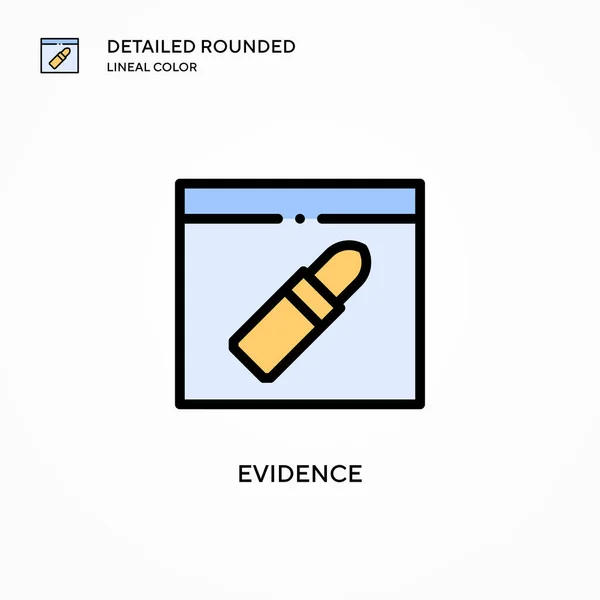 Evidence Vector Icon Modern Vector Illustration Concepts Easy Edit Customize — Stock Vector