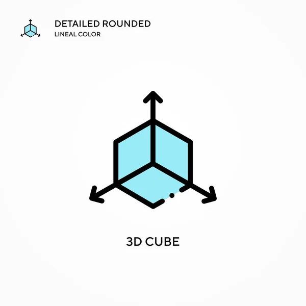 Icono Del Vector Del Cubo Conceptos Modernos Ilustración Vectorial Fácil — Archivo Imágenes Vectoriales