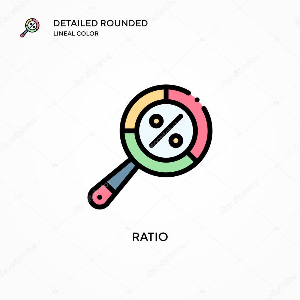 Ratio vector icon. Modern vector illustration concepts. Easy to edit and customize.