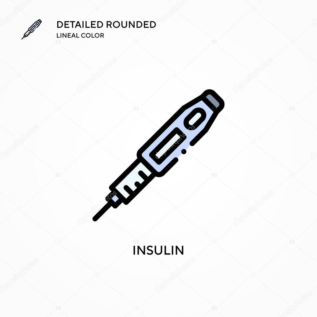 Insulin vector icon. Modern vector illustration concepts. Easy to edit and customize.