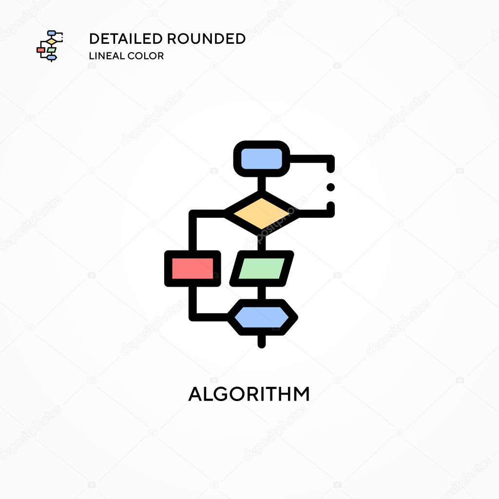 Algorithm vector icon. Modern vector illustration concepts. Easy to edit and customize.