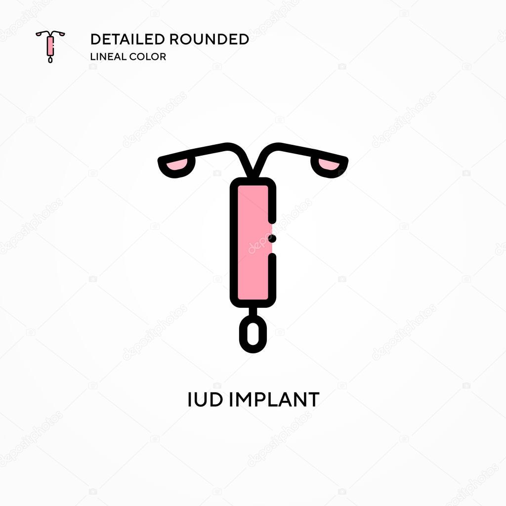 Iud implant vector icon. Modern vector illustration concepts. Easy to edit and customize.
